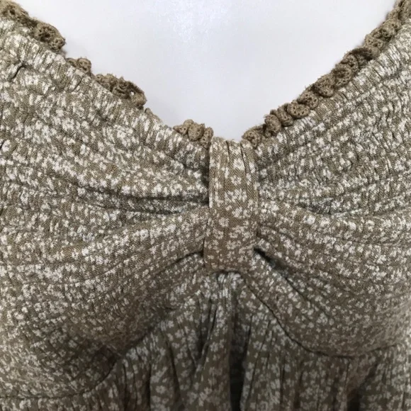 Free People Tan Floral Crop Top - Picture 4 of 14